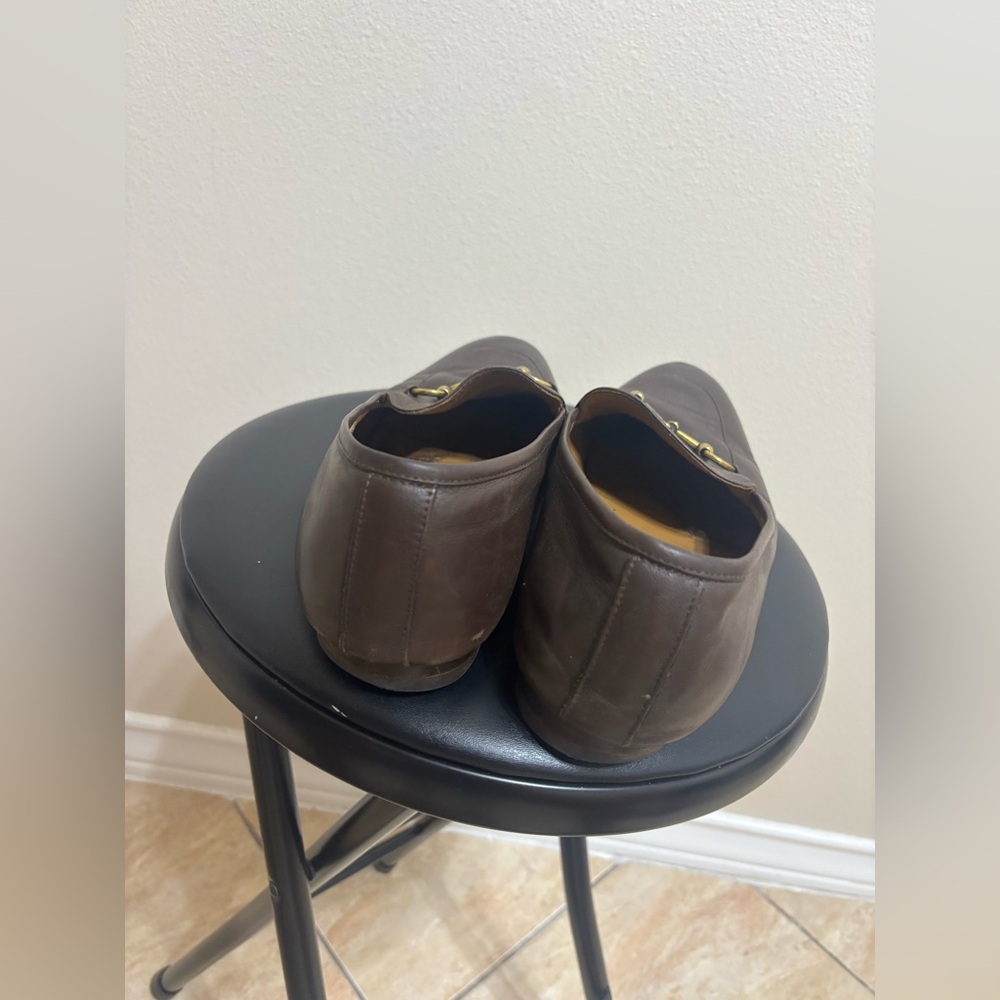 GUCCI Jordaan Horsebit Brown Leather Loafer 44 / 11 US Moccasin $1100 - Picture 2 of 16